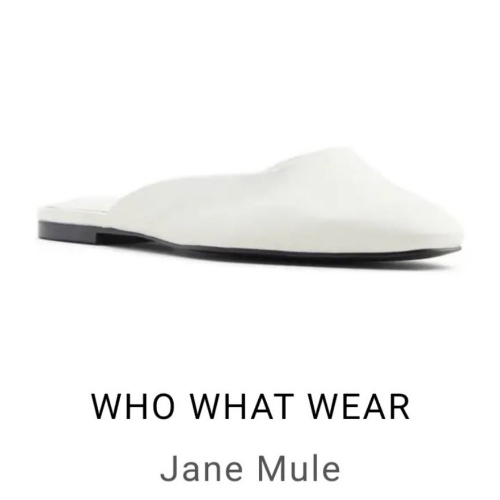Who What Wear Jane leather slip on mules